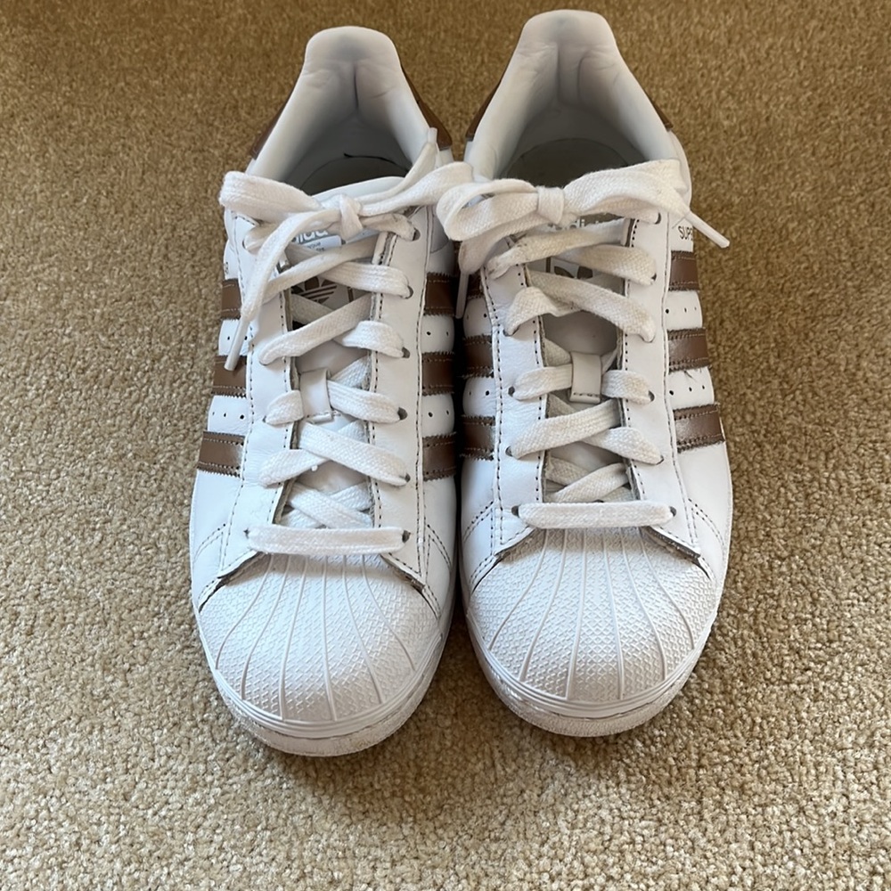 Adidas Superstar White Athletic Shoes - Picture 2 of 6